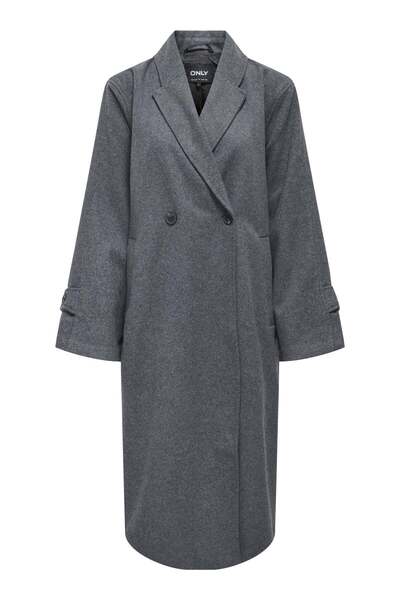 ONLY Women / Girls Dark Gray Melange Coat Model Code: (15367942Dark Grey)