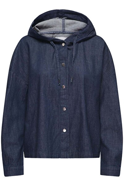 ONLY Women / Girls Dark Blue Denim Shirt Model Code: (15366779Dark Blue)