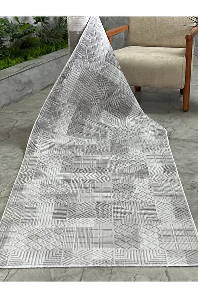 AKSU HALI AKSU Prime Halı Evpark Jalya-Gri Kaymaz Keçe Taban Kesme Yolluk