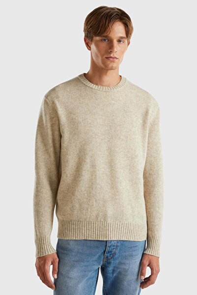 United Colors of Benetton Men's Beige Sweater Model Code: (124A103Mk1N245C4)