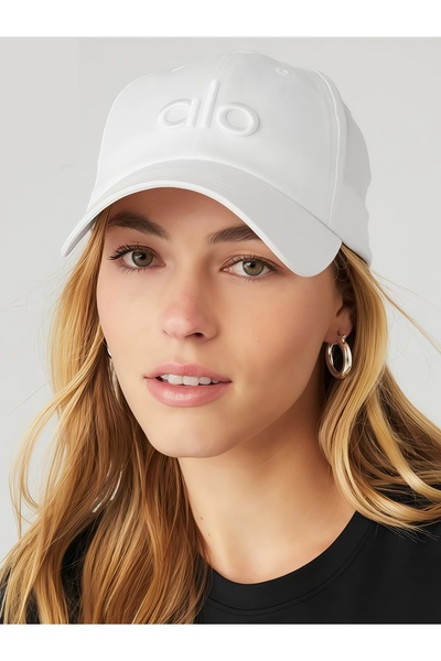 Alo white baseball cap