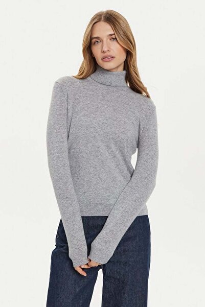United Colors of Benetton Women's / Girls' Gray Melange Sweater Model Code: (124A1002D2348Grey Melange)