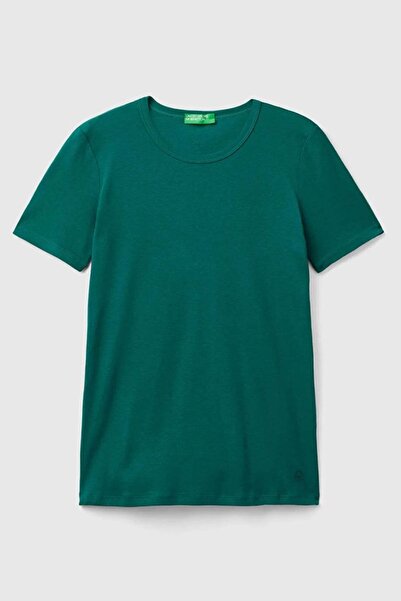 United Colors of Benetton Men's Beige Plaid T-Shirt Model Code: (3Utfu10B1Bej Plaid)