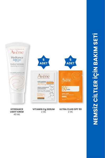Avene Nemsiz Ciltler İçin Bakım Seti (Vitamin Cg Serum + Ultra Fluid Losyon) ...
