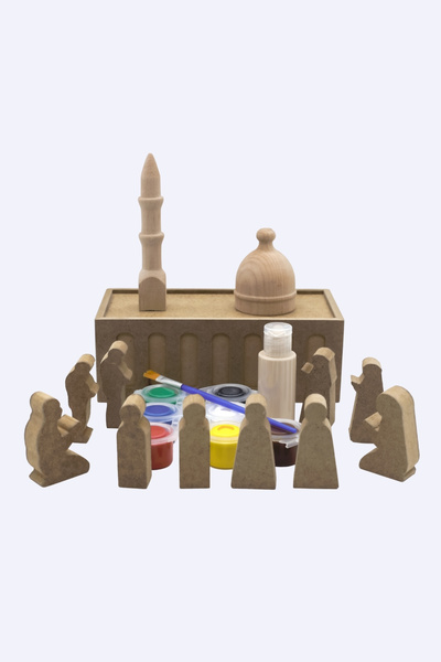 na neşeli ahşap DES35Değerler Eğitimi Serisi Ahşap Nebevi Boyanabilir Islami ...