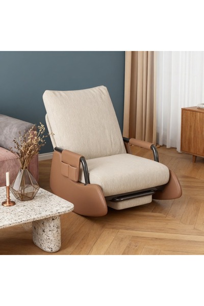 Topone1Topone1 High-back adult rocking chair, recliner sofa with ottoman, home balcony reading chair