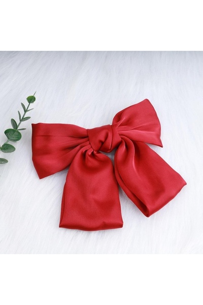 Sarphia Store CoolSmile - Hair clip with oversized bow, Red