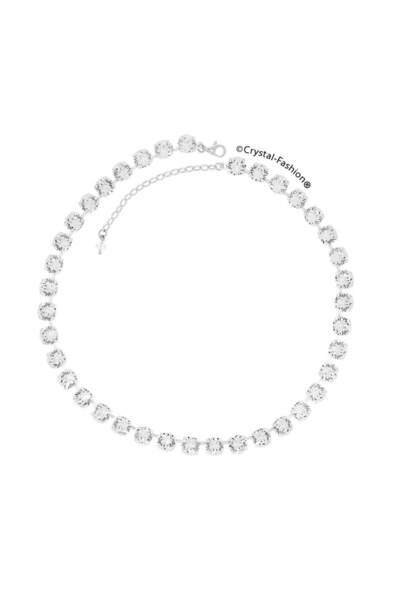 Crystal-Fashion® Xirius 7mm crystal necklace at the base of the neck