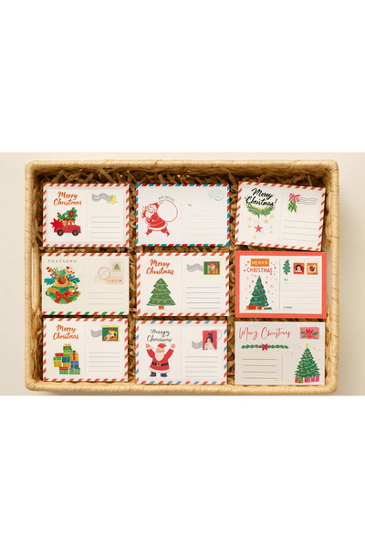 Panda 10’lu Yılbaşı Kartpostal Seti Yeni Yıl 10’lu Noel Yılbaşı Kartpostal