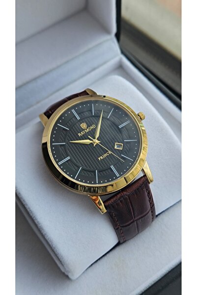 Raymond Rym-4735 Quartz Classic Men's Watch - 2 Years Warranty Gold-Black