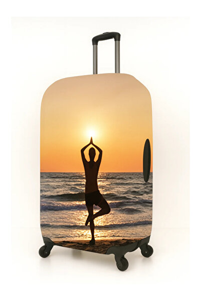 Trink Çanta Fabric Suitcase Cover and Luggage Cover (112-Yoga) Cabin Cabin
