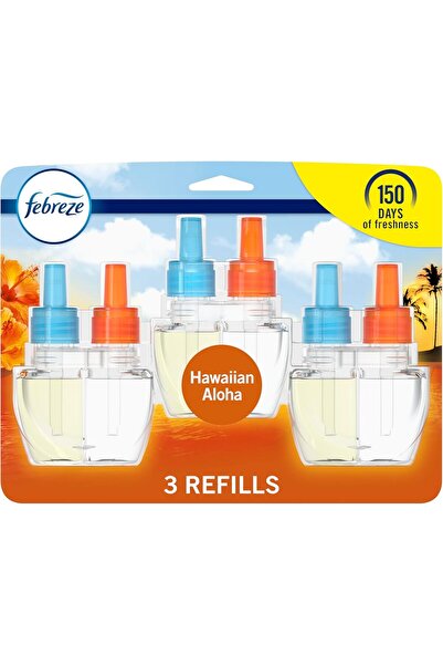 Febreze Plug In Air Freshener Scented Oil Refill, Hawaiian Aloha, 0.87 oz, 3 Count