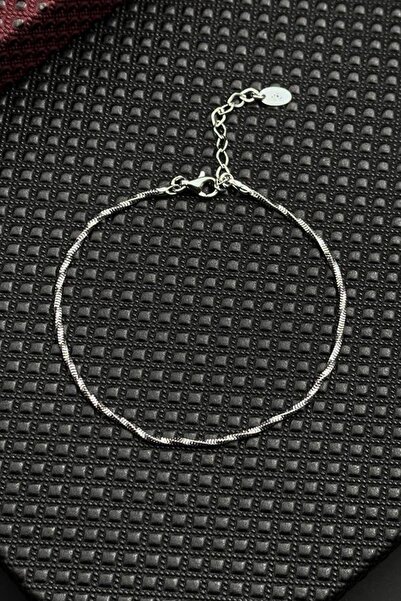 FRNCH 925 Ayar Gümüş İtalyan Model Gümüş Renk Erkek Bileklik FRJ12723-3723-A