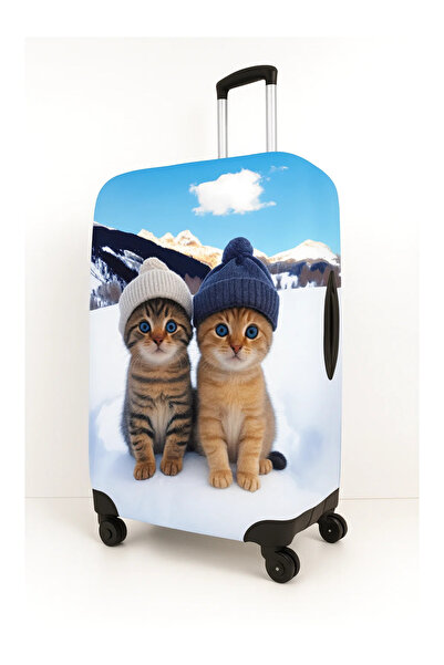 Trink Çanta غطاء حقيبة من القماش وغطاء للحقائب (83-Kedi Kar) كابين كابين