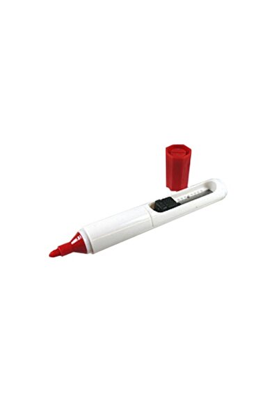 G Golden Case Permanent Marker, Round Tip, Built-in Cutter, Curier Model, Red