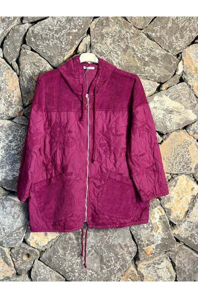 Punta Otantik Yg13279 Velvet Patchwork Embroidery Detailed Quilted Italian Ja...