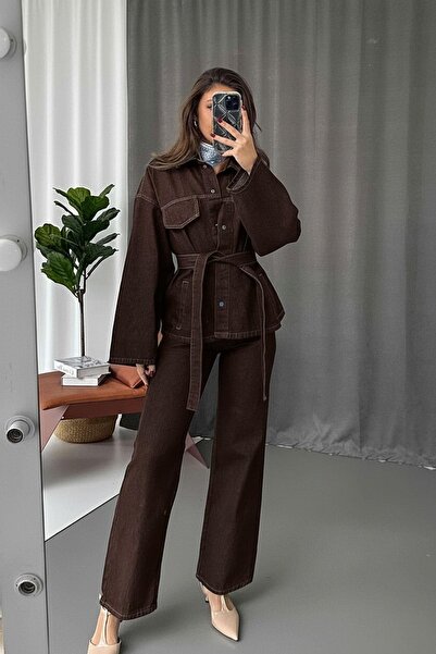 Mine Tan Butik Σετ παντελόνι και μπουφάν Premium - Καφέ