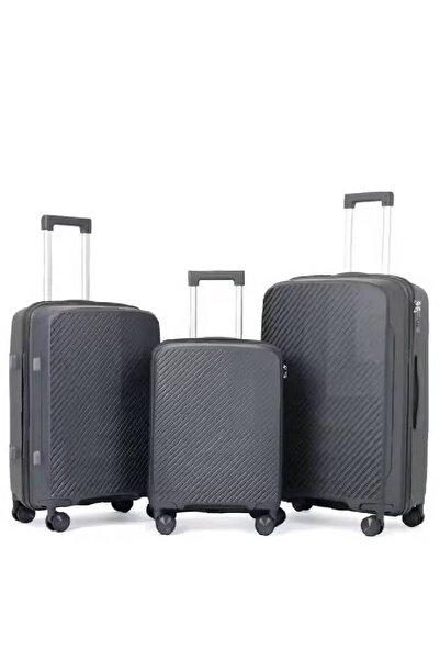 NKX Premium Hard Shell Luggage Set Durable Aluminum Alloy Travel Suitcases 3 ...
