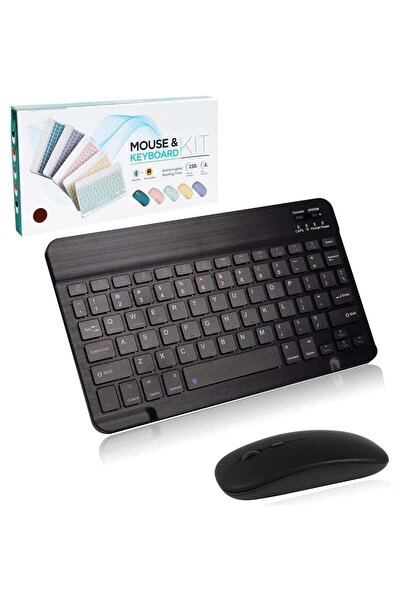 Generic Bluetooth Wireless Keyboard & Mouse Set — Ultra-thin Rechargeable (Black)