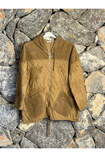 Punta Otantik Yg13279 Velvet Patchwork Embroidery Detailed Quilted Italian Ja...