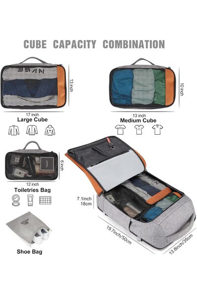 Tzowla Travel Laptop Backpack for Men & Women, 40L, Flight Approved