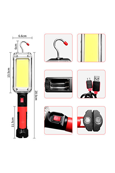 Watton Usb Şarjlı Oto Tamirci Çalışma Lambası Wt-733