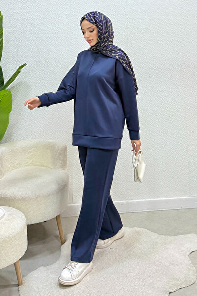 Tesettür Diyarı Σετ Καταδυτικής Ενδυμασίας Αβές Τσιμάλι - Ναυτικό Μπλε