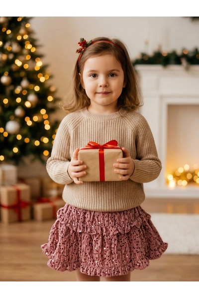 SETTY KOOP Girls Glitter Sequin Skirt – Layered Ruffle Party Skirt for Holida...