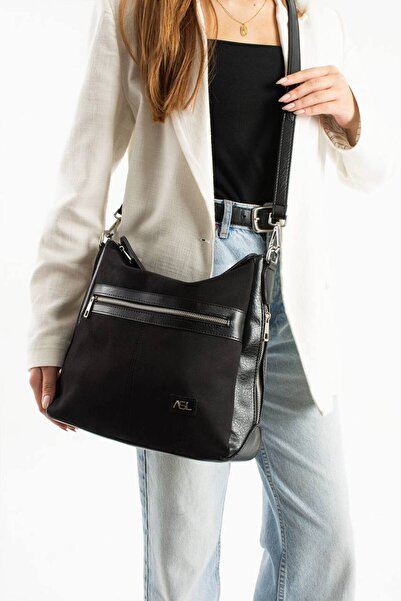 H&D COLLECTİON Сует Чорна Жіноча Сумка 1-го Класу Виготовлення З Неохайними П...