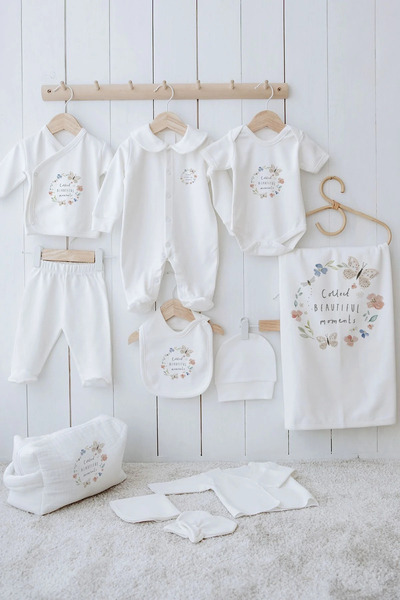 Tuğba Kuğu Organik 11'li Hastane Çıkışı - Royal Series - Flower Dream