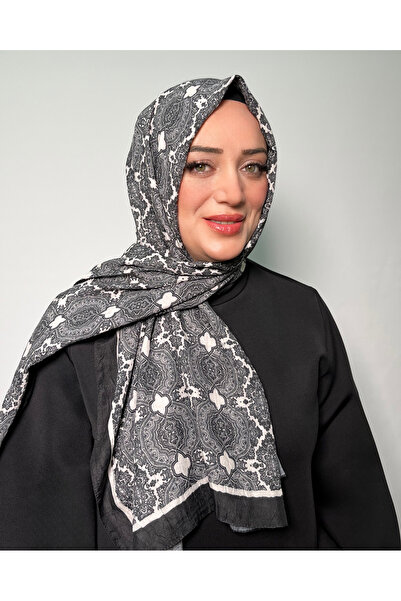Daisy Polo Pamuklu Desenli Bambu Kraş Şal