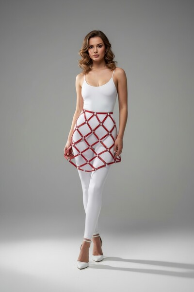 Angels Passion Fusta roșie elegantă, care arată subțire - Invitații și organi...