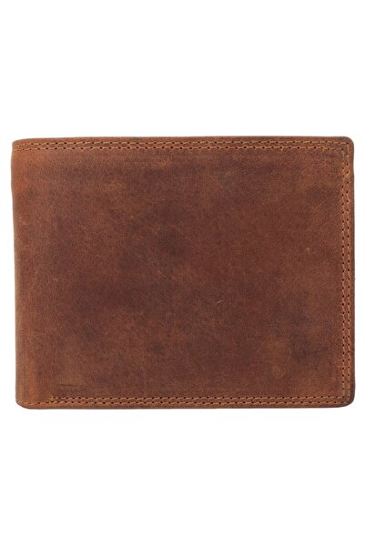 Hunter RFID Wallet, Genuine Hunting Leather, Black, Double Stitch, 12.5x10 cm