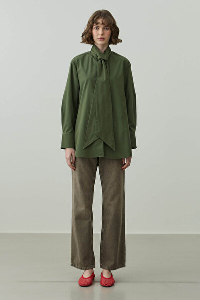Fahhar Belted Shirt Green