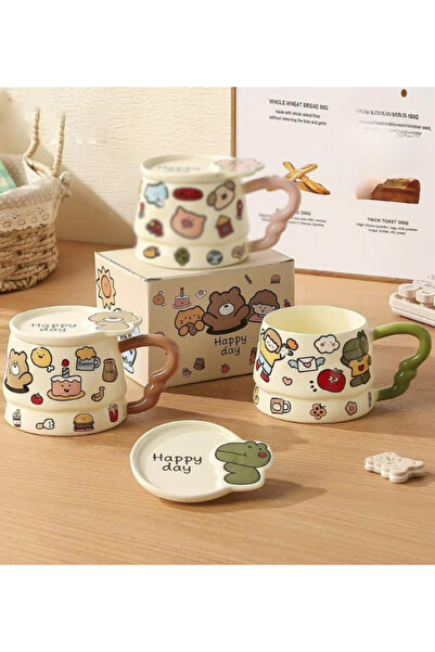 Bam كوب سيراميك بتصميم حيوانات من هابي داي