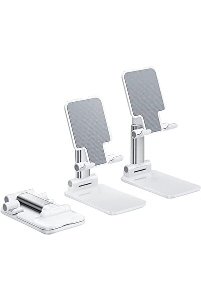 Zen Store Adjustable Foldable Portable Cell Phone & Tablet Stand (White)