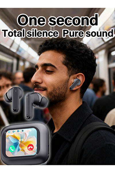 Generic Active Noise Cancelling Earbuds – Touch Display + Real-Time Multilingual Translation