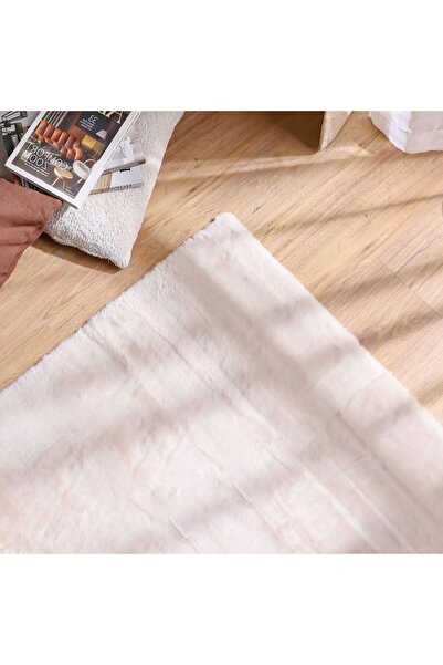Danube Home Plain Plush Solid Soft Fur Rug Area Rug Floor Covering 160x230cm-Pearl White 231200400397
