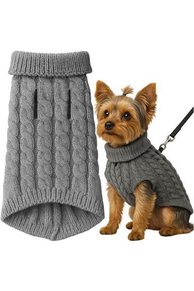 Purlov Haină de iarnă pentru câini și pisici, gri, mărimea M, jachetă caldă c...