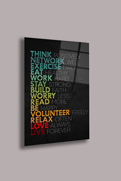 gxe.art Cuvinte motivaționale Tipografie Tablou de sticlă