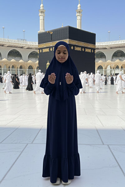 kureyş Çocuk Elbisesi ve Eşarp Takımı - Pamuklu