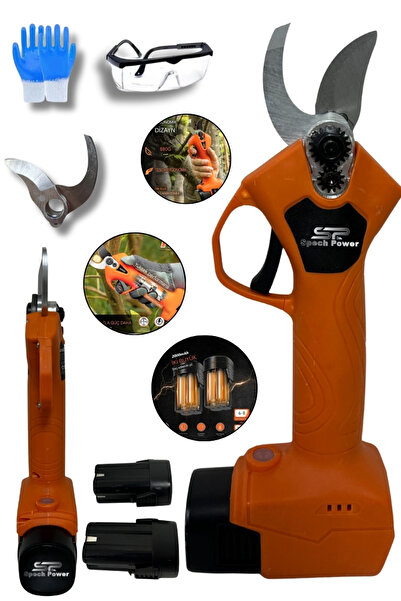 Spech Power ProfesyonelAkülü Budama Makası Çift Akülü Koruyucu Gözlük + Eldiv...