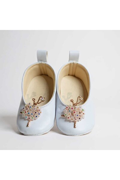 Şeker Tadında Tasarımlar Kız Bebek Balerin Detaylı Patik Ayakkabı