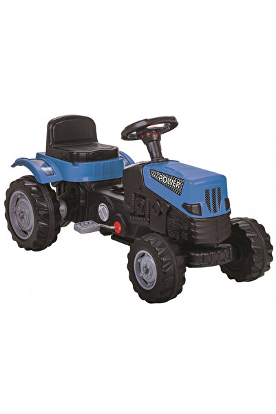 PİLSAN Power Blue children's tractor with trailer, pedal-operated, chain transmission, steering wheel with clutch