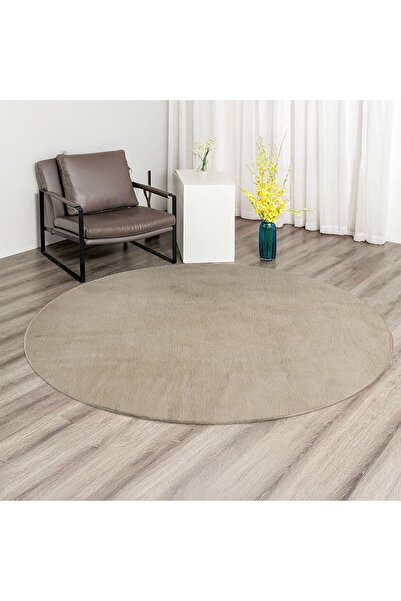 Danube Home Nova Tufted Shaggy Solid Rug Area Rug Floor Covering 150x150cm-Camel 231200400604