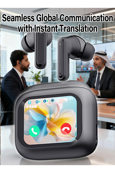 Generic Touchscreen Wireless Earbuds with ANC: Instant Translation for Global Professionals