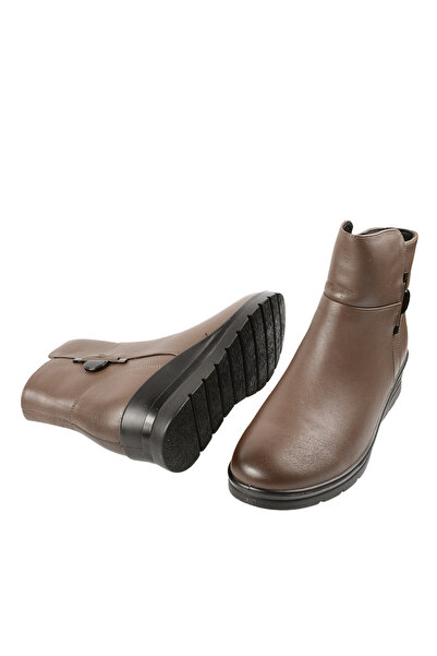 FORMAZIONE Casual boots, women, FORMAZIONE, 1093 brown, leather, with platform 40