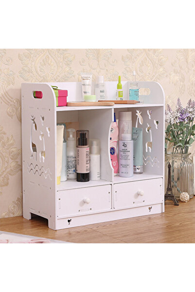 OEM Raft organizator pentru produse cosmetice, suspendat, din PVC, Alb