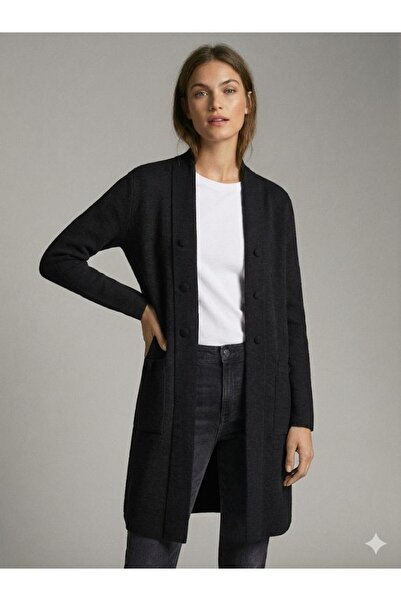 F&D Tekstil Women's Knitwear Long Tunic Cardigan