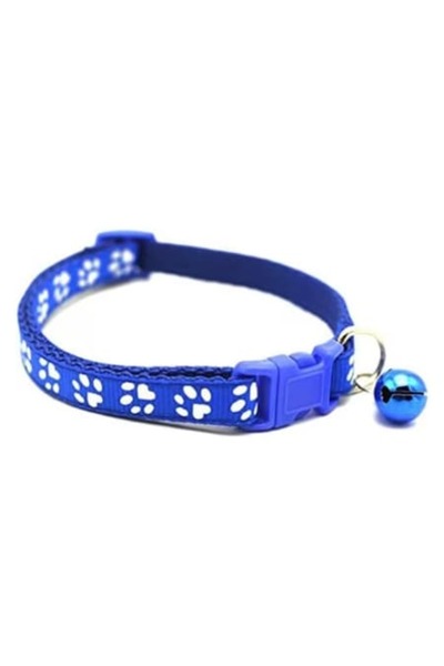 Sarphia Store Adjustable collar with bell for dogs and cats, 21-35 cm, Dark Blue